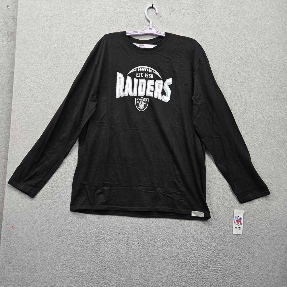 Las Vegas Raiders Men Shirt XL Black NFL Team Apparel Graphic Raiders Logo NWT